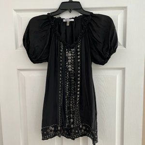 DKNYC Peasant Tunic with Beading Size 2